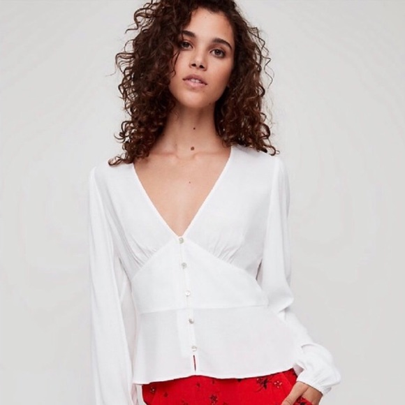 Aritzia Wilfred New Prairie Blouse Size Small - Picture 6 of 6